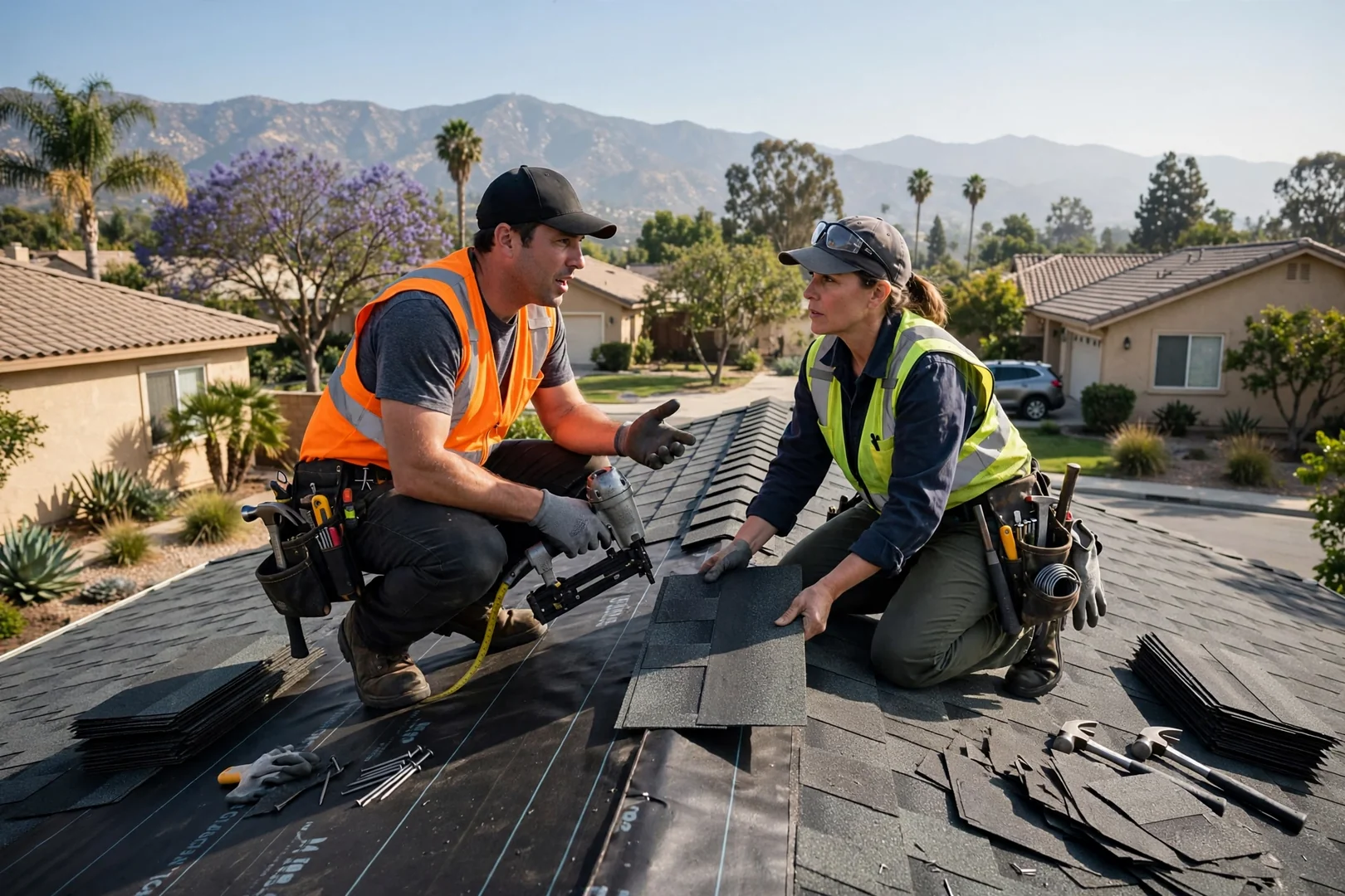 Written roofing estimate reviewed with a property manager